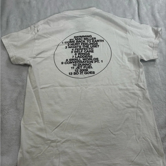 Mac Miller Swimming Graphic T-Shirt Album Cover Music Tee White‎ Size M - Picture 3 of 3